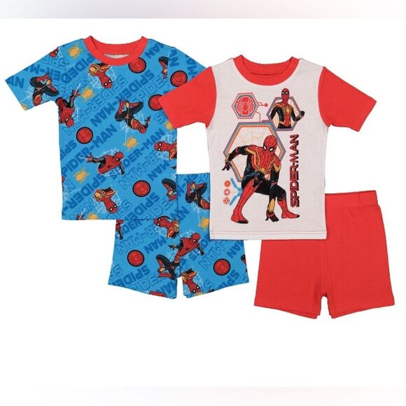 SPIDERMAN Other - New Boy Spiderman Spider-man Spider man Pajamas Sleepwear set top short Size 10